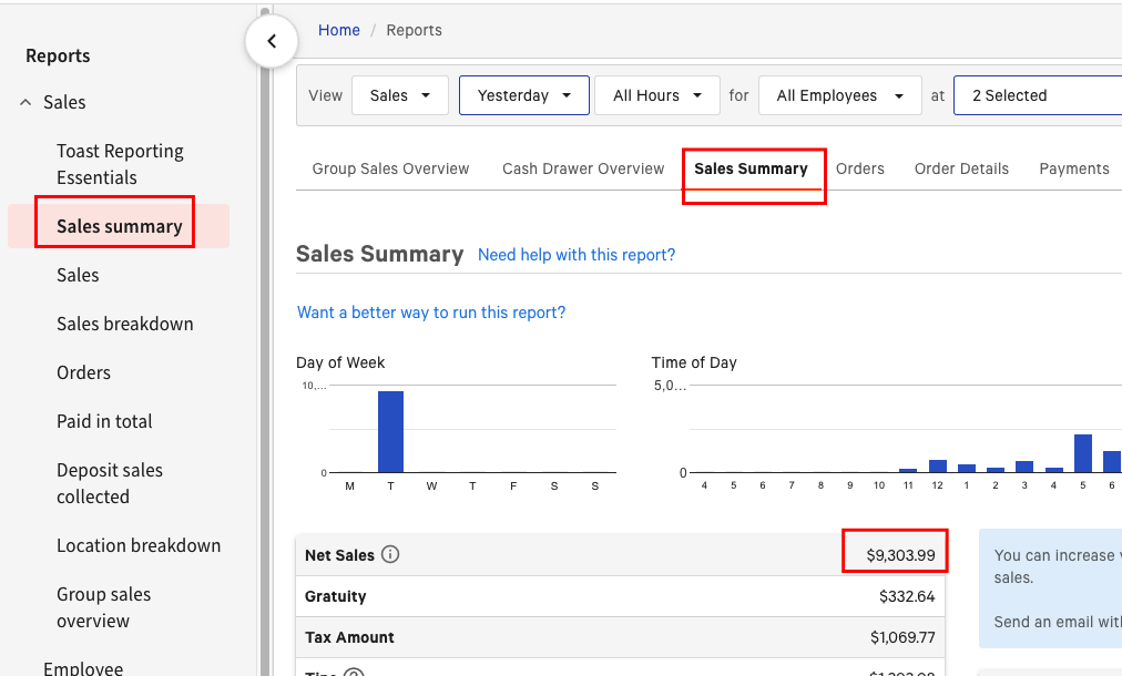 Guide Toast (Sales) Hospitality Analytics Knowledge Base